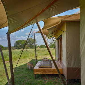 Sayari view onto the wing of the family tent