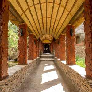 Durchgang der Unterkünfte