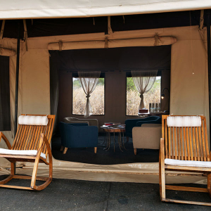 Eingangsbereich in Lounge-Zelt