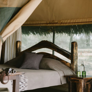 Bett im Zelt