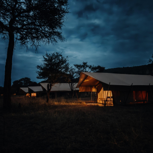 Zelte bei Nacht