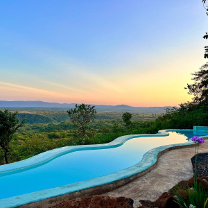 Ausblick auf die Landschaft  und Pool 