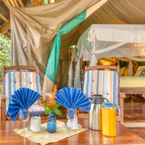 Balkon der Unterkünfte