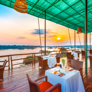 Restaurant Terrasse mit Nil Aussicht