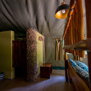 Zugang Badezimmer Safarizelt