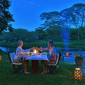 privates Abendessen neben der Feuerstelle