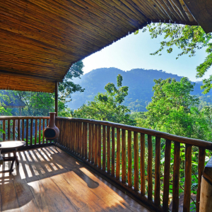private Veranda der Lodge