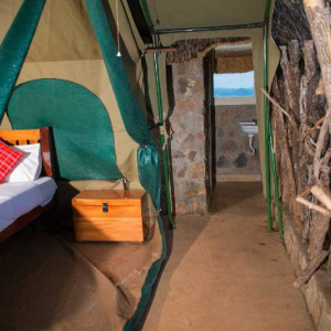 Safari Zelt Zugang eigenes Bad