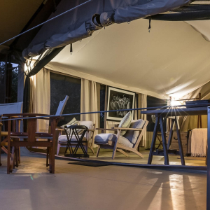 Zelteinblick von Außen